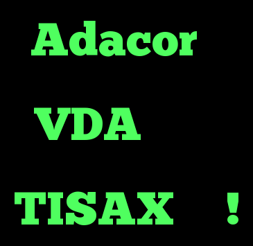 Adacor یک تهیه کننده VDA از پیش تصویب شده در شبکه TISAX است!
